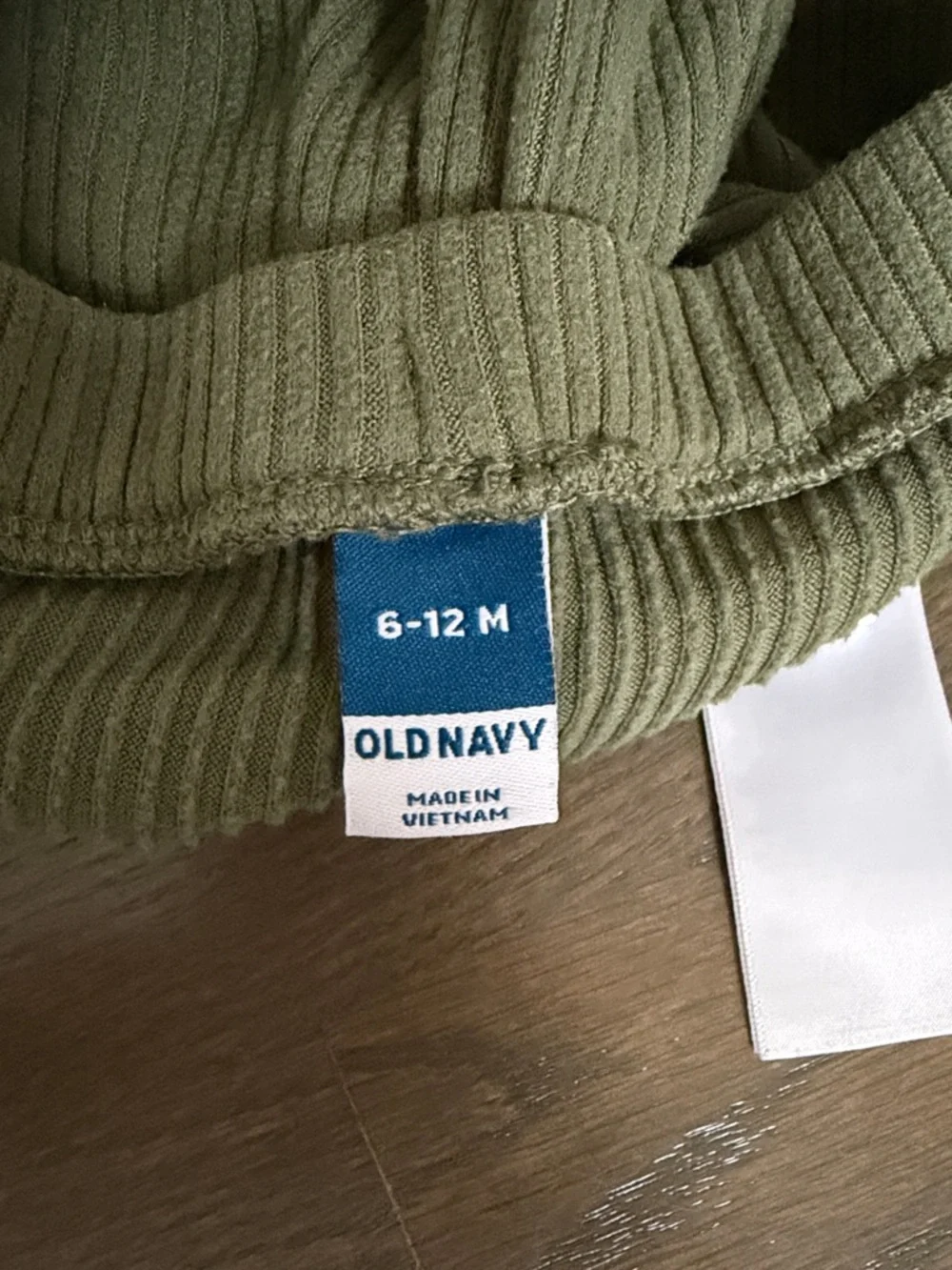 Old Navy Olive Green Ribbed Flare Pants Set | 6-12M